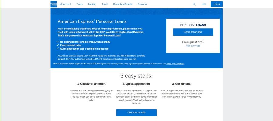 American Express Personal Loan
